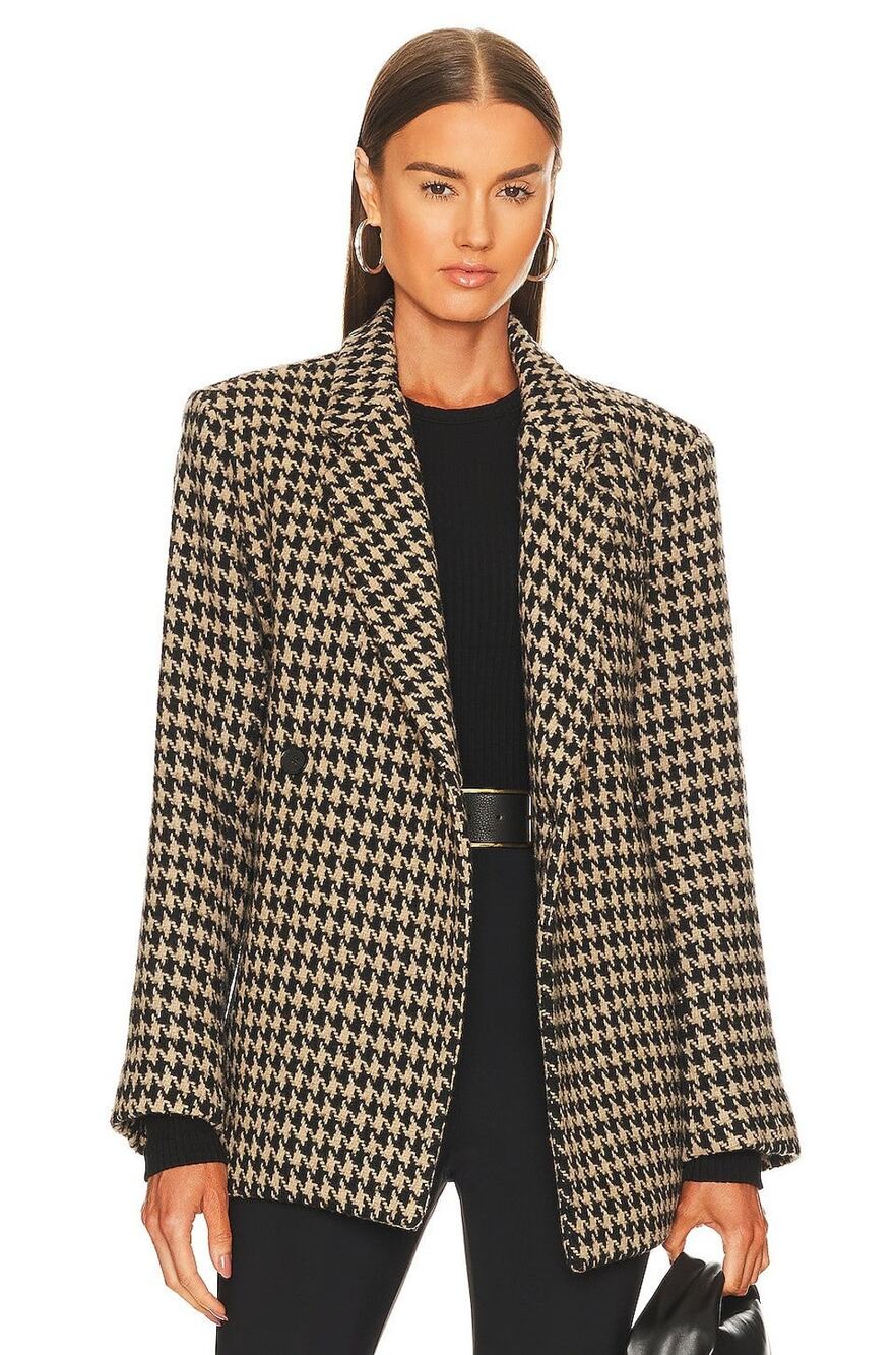 ANINE BING Kaia Blazer Houndstooth - S